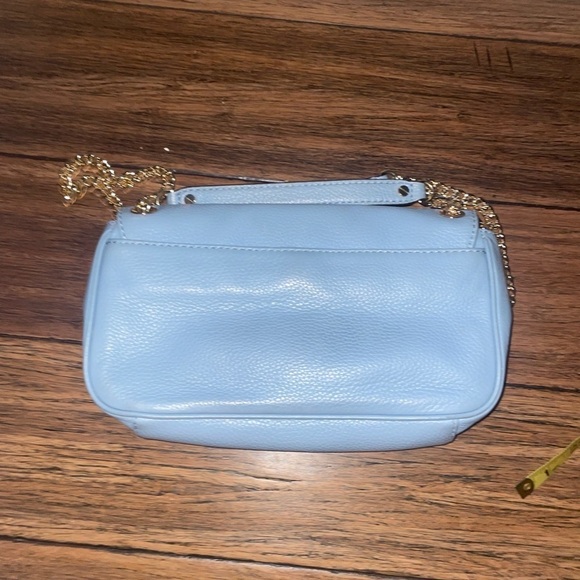 Blue Michael Kors purse blue shoulder bag leather bag fall bag gold chain bag - Picture 9 of 15